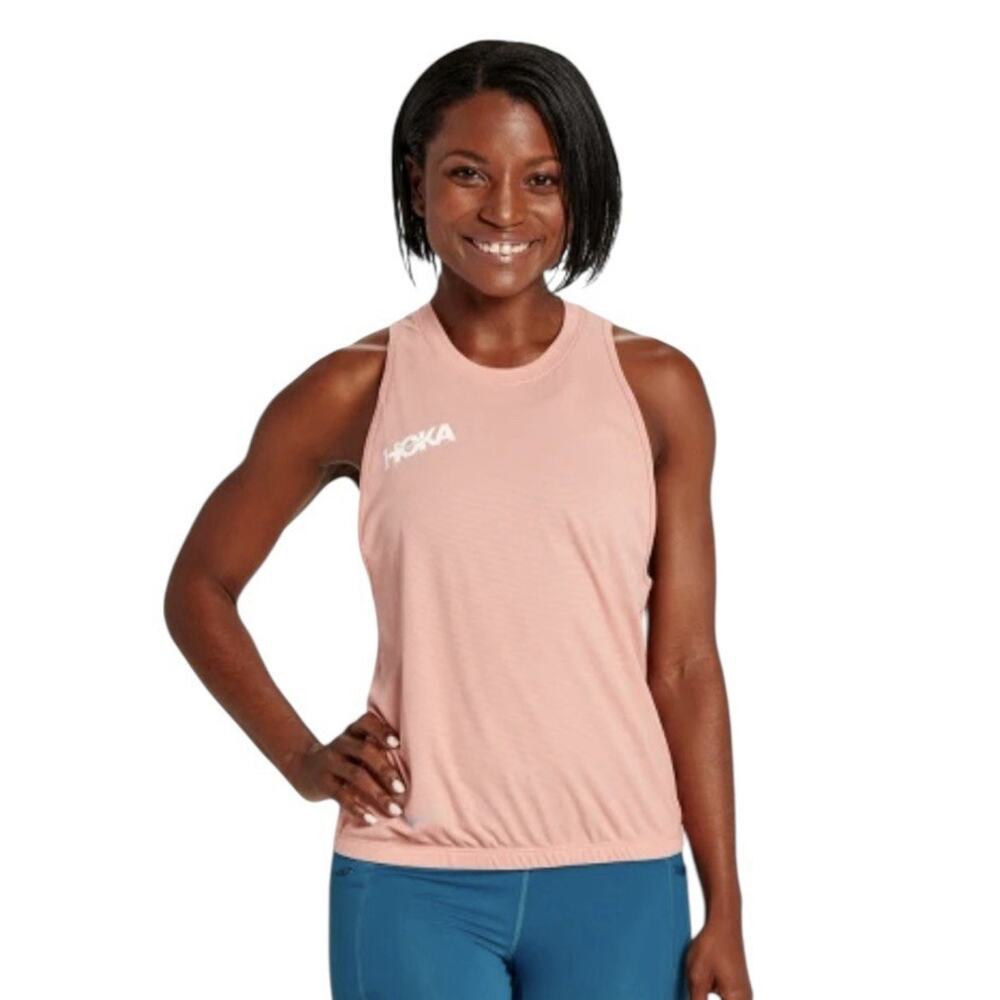 Hoka One Performance Utility Tank Polartec Size XS Color Rosette